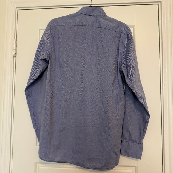 Thompson Shirtings by J Crew Blue Button Up Shirt Size S 14-14.5 - Picture 4 of 6